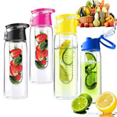 HELLOYOUNG 800ml Fruit Infusing Infuser Water Bottle Sports Lemon Juice Bottle Flip Lid For Camping Travel Outdoor Water Bottle