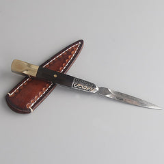 Creative Pure Stainless Steel Tea Knife Office Tea Ceremony Accessories Pattern Vintage Big Needles Cutter Puer Tea Pry Tools