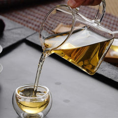 CJ264 Square Bottom Glass Teapot Flower Tea Kettle Set Thick Cup Puer Coffee TeaSet Convenient Resistant Durable Tea set