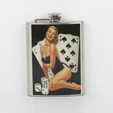 Creative Popular Stainless Steel Hip Flask 8oz Female Model Whiskey Liquor Wine Flask Personalized Outdoor lagon
