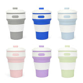 HELLOYOUNG Fashion 350ML Portable 4 Color Coffee Tea Folding Silicone Water Bottles Travel Hiking Picnic Collapsible Bottle