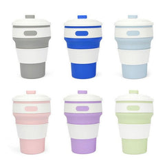 HELLOYOUNG Fashion 350ML Portable 4 Color Coffee Tea Folding Silicone Water Bottles Travel Hiking Picnic Collapsible Bottle