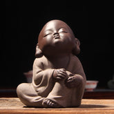 CJ278 Factory Outlets Lovely Buddha Tea Pet Monk Sand Tea Pet High Qulity Purple Tea Pet Tea Set Fitting Hand Decoration