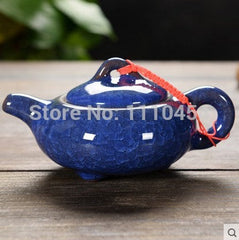 CJ238 Different Colours Handmade Chinese Traditional Calving Glaze Ceramic Tea Service Pottery Teapot Kettle Chinaware
