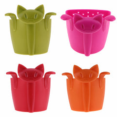 Coffee Tea Infuser Teapot Tea Strainer Cartoon Animal Kitten Plastic Teabags Filter Drinkware Coffee Tea Accessories