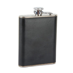 Creative Flask Cigarette Flagon Leather Hip Flask 6oz Whiskey Liquor Metal Alcohol Flask Metal Liquor Bottle Leather Bottle