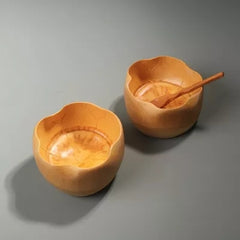 Handmade bamboo bowl for salad mixing food soup rice container kids bowls Creative Wooden utensils Japanese cookware decorative