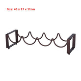 Vintage Creative Wire Wine Rack Bottles Wine Display Rack Stand Storage Holds 4 Bottles Home Accessory