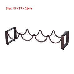 Vintage Creative Wire Wine Rack Bottles Wine Display Rack Stand Storage Holds 4 Bottles Home Accessory