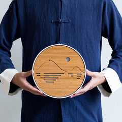 Kung Fu Tea Set Natural Wood Bamboo Tea Tray Rectangular Traditional Bamboo Tea Room Board Table Chinese Tea Room Tools