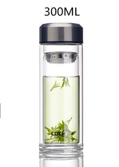 1PC 500ml My Water Portable Double Glass Bottle Hot Transparent Filter Office Tea Bottle
