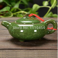 CJ238 Different Colours Handmade Chinese Traditional Calving Glaze Ceramic Tea Service Pottery Teapot Kettle Chinaware