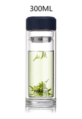 1PC 500ml My Water Portable Double Glass Bottle Hot Transparent Filter Office Tea Bottle