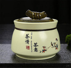 CJ188 Ceramic Tea Caddy Ceramic Tea Box Tea Sets Zero Accessories Tea Canister Ceramic Sealed Cans