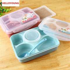 CJ011 Bento Box Tableware Suit Oven lunchbox Microwave Dinnerware Sets Food Container Large Meal Box Five plus a separation