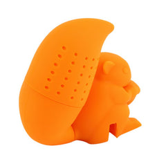 CJ048 High Quality Cute Squirrel Tea Strainer Silicone loose-leaf Tea Infuser Filter Diffuser Fun Tea Accessories