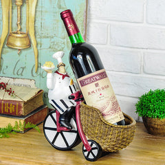Creative Resin Chef Wine Rack Craft Figurine Wine Stand Cook Wine Bottle Holder Home Wine Ornament Shelf Racks for Restaurant