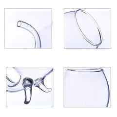 Special 300ml Red Wine Coffee Milk Mug with Straw Heat Resistant Tea Drink Mug Transparent Drinkware Perfect Craft Gift