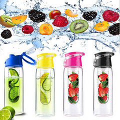 HELLOYOUNG 800ml Fruit Infusing Infuser Water Bottle Sports Lemon Juice Bottle Flip Lid For Camping Travel Outdoor Water Bottle