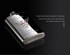 NEW 5 styles Creative Mirror drawing Stainless steel Flagon my Liquor Whisky Alcohol vodka Hip Flask Portable outdoor wine pot