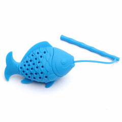 Fish Design Food Grade Silicone Loose Tea Leaf Infuser Herbal Spice Infuser Filter Strainer Drinkware