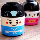 CJ010 Japanese-style cartoon bento box round festive plastic lunchbox Dinnerware Sets Meal Box microwaveable tableware suit