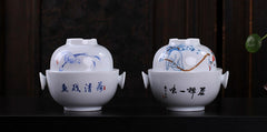 CJ225 Tea set Include 1 Pot 1 Cup, High quality elegant gaiwan,Beautiful and easy kettle teapot Chinese porcelana tea set