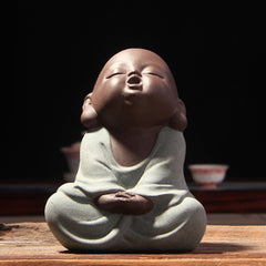 CJ278 Factory Outlets Lovely Buddha Tea Pet Monk Sand Tea Pet High Qulity Purple Tea Pet Tea Set Fitting Hand Decoration