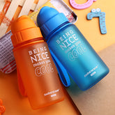 HELLOYOUNG 400ML Baby Water Bottle Kid Bottles Plastic Sports Water With Straw Child drinking bottle For water bottle leakproof