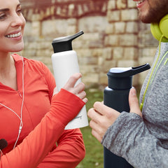 Vacuum Insulated Bike Bicycle Cycling Sports Water Bottle Stainless Steel Flask Jar Leak-proof Canteen 550mL 750mL