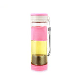CJ023 NEW Healthy Portable Travel Sport Tea Water Seal Bottle 550ml Travel bottle With Filter Strainer Tea Seal Bottles grey