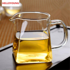 CJ264 Square Bottom Glass Teapot Flower Tea Kettle Set Thick Cup Puer Coffee TeaSet Convenient Resistant Durable Tea set