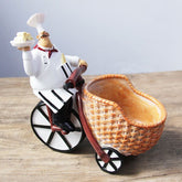 Creative Resin Chef Wine Rack Craft Figurine Wine Stand Cook Wine Bottle Holder Home Wine Ornament Shelf Racks for Restaurant