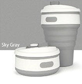 HELLOYOUNG Fashion 350ML Portable 4 Color Coffee Tea Folding Silicone Water Bottles Travel Hiking Picnic Collapsible Bottle