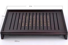 CJ186 Hot Sale Kung Fu Tea Set Natural Solid Wooden Tea Tray Rectangular Wood Traditional Puer Tea Tray Big Size