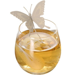 Hot Sale Butterfly Tea Bags Strainers Silicone Filter Tea Infuser Silica Cute Teabags for Tea & Coffee Drinkware