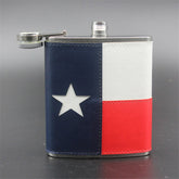 High Quality 7 oz Blue and White Portable Stainless Steel Hip Flask Whiskey Wine Pot Out Door Drinkware