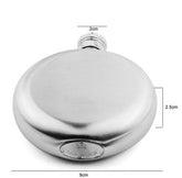 5oz Stainless Steel Round Whiskey Flask Portable Alcohol Hip Flasks Wine Bottle Russian Liquor Pot For Creative Birthday Gift