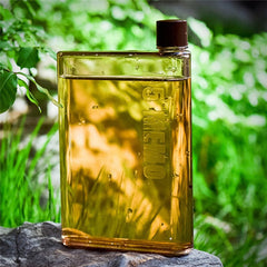 Water Bottle Clear Book Portable Paper Pad Flat Drinks Kettle Drinkware Sports