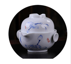 CJ225 Tea set Include 1 Pot 1 Cup, High quality elegant gaiwan,Beautiful and easy kettle teapot Chinese porcelana tea set