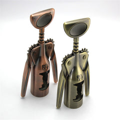 High Quality Zinc Alloy Wine Bottle Opener Bronze Bottle Corkscrew for Home Kitchen Bar Restaurant Bar Tools wine accessories