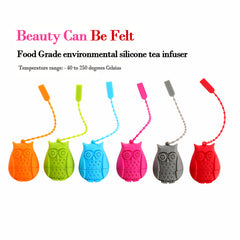 Hot Sale Owl Tea Bags Tea Strainers Silicone Teaspoon Filter Infuser Silica Gel Filtration coffee tea infuser