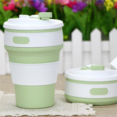HELLOYOUNG Fashion 350ML Portable 4 Color Coffee Tea Folding Silicone Water Bottles Travel Hiking Picnic Collapsible Bottle