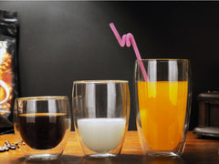 New And Fashion Classic 150 or 250 or 350 or 450ML Glass Double Wall Transparent Coffee Cups Insulate Office Tea