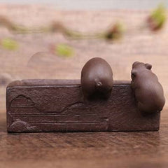 CJ280 Creative DIY Purple Sand Tea Pet Pig Furnishing Articles Home Decoration Kung Fu Tea Accessories