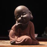 CJ278 Factory Outlets Lovely Buddha Tea Pet Monk Sand Tea Pet High Qulity Purple Tea Pet Tea Set Fitting Hand Decoration