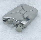Portable Flagon Stainless Steel Jerry Can Hip Flask 5 oz Steel Fuel Petrol Can For Whisky Liquor Bottle Gasoline Can