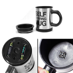 CJ021 350ml Automatic coffee mixing mug drinkware stainless steel coffee self stirring electic cooking tool tea cup