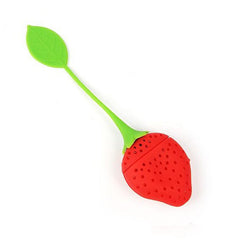 CJ052 Food-grade Silicone Strawberry Design 1 pc Loose Tea Leaf Strainer Herbal Spice Infuser Filter Tools