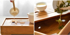 Chinese traditions Bamboo tea tray solid bamboo tea board kung fu tea tools for cup teapot crafts tray,Chinese culture Tea Set